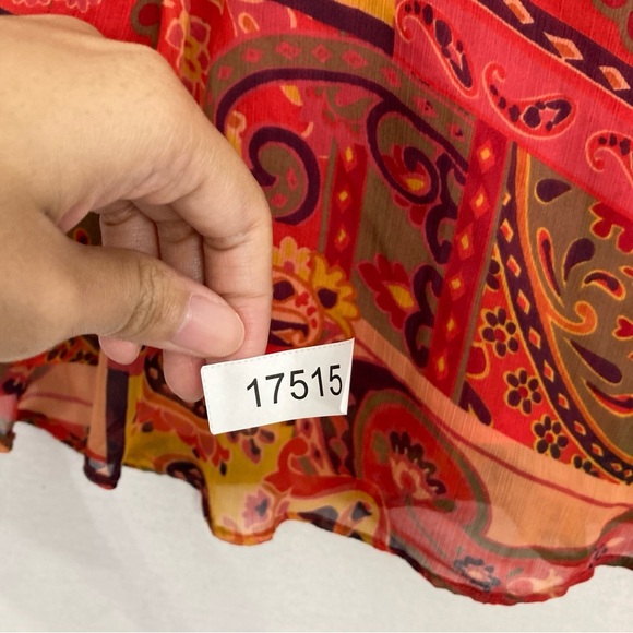 Free People Strawberry Meadow Combo Soft Flowy Boho Festival Top Medium - Picture 10 of 11